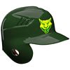 Green Baseball Helmet Decal / Sticker