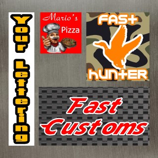 Custom Square Cut Decals and Stickers