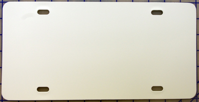 zz Plastic White Blank License Plate