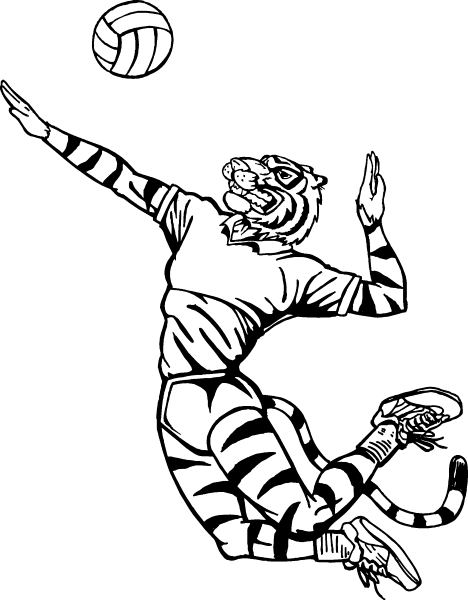 tiger volleyball clipart - photo #19