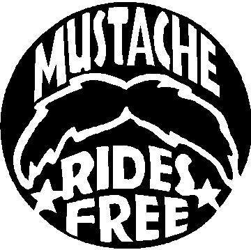 Funny Stickers Online on Funny Decals    Free Mustache Rides Decal   Sticker   Premium Custom