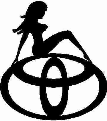Cool Funny Stickers on Decals    Girl On Toyota Logo Decal   Sticker   Premium Custom Decals