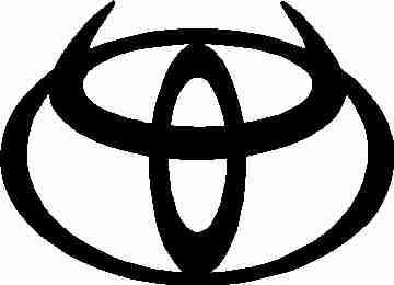 Toyota on Toyota Decals    Toyota Logo With Horns Decal   Sticker   Premium