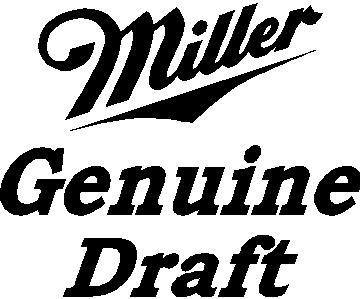Alcohol/Drug Decals :: Miller Genuine Draft Decal / Sticker